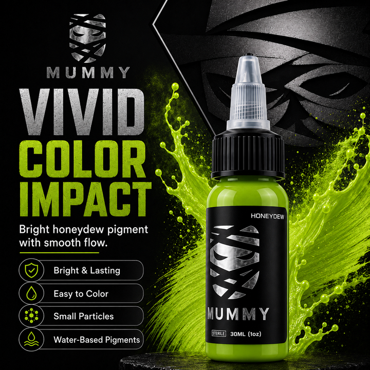 Translation missing: es.Mummy Tattoo Ink, 1oz Professional Pigment for Body Art(Honeydew)