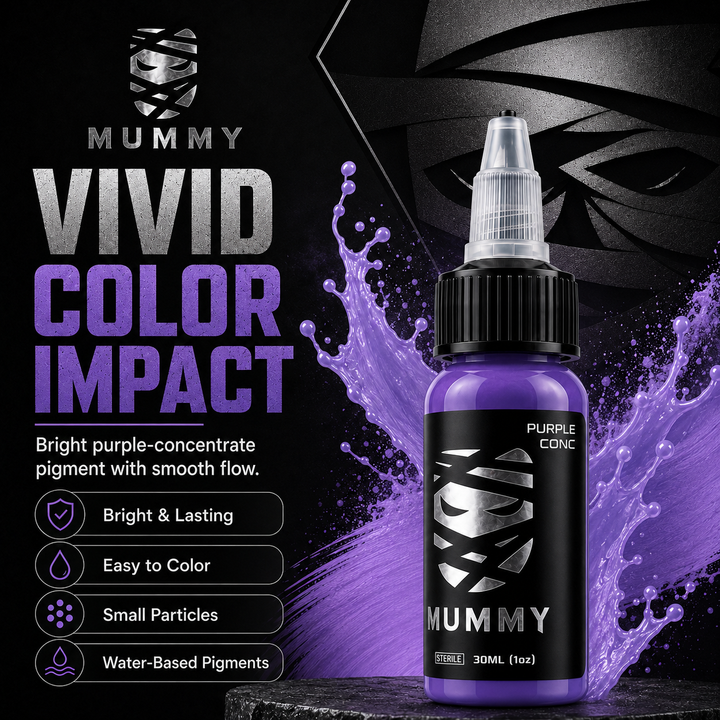 Translation missing: es.Mummy Tattoo Ink, 1oz Professional Pigment for Body Art(Purple Conc)