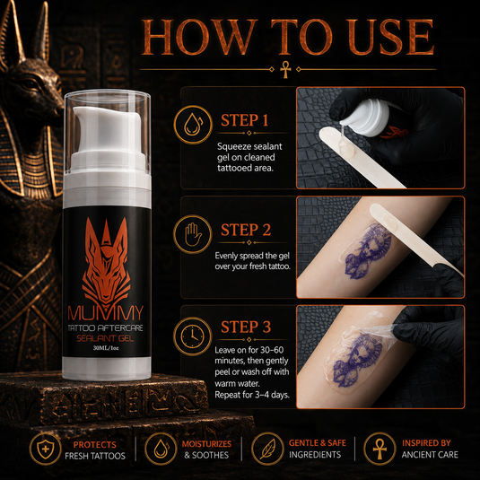 Translation missing: es.Mummy Tattoo Aftercare Sealant Gel - Forms a breathable protective skin, No Adhesives-No Latex-Natural Healing ingredients(300ML)