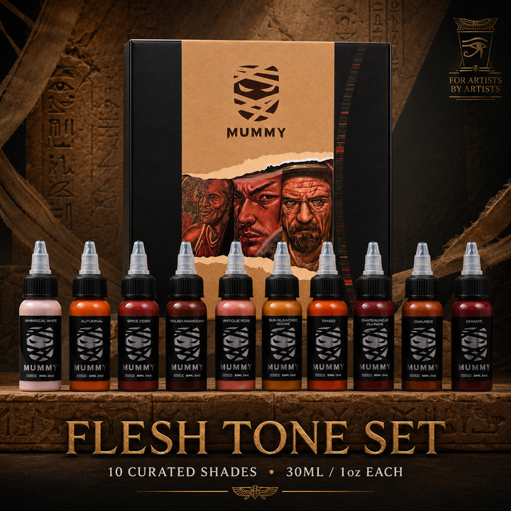 Translation missing: en.Mummy Flesh Tone Tattoo Ink Set 10 Colors(30ML)-MK1009
