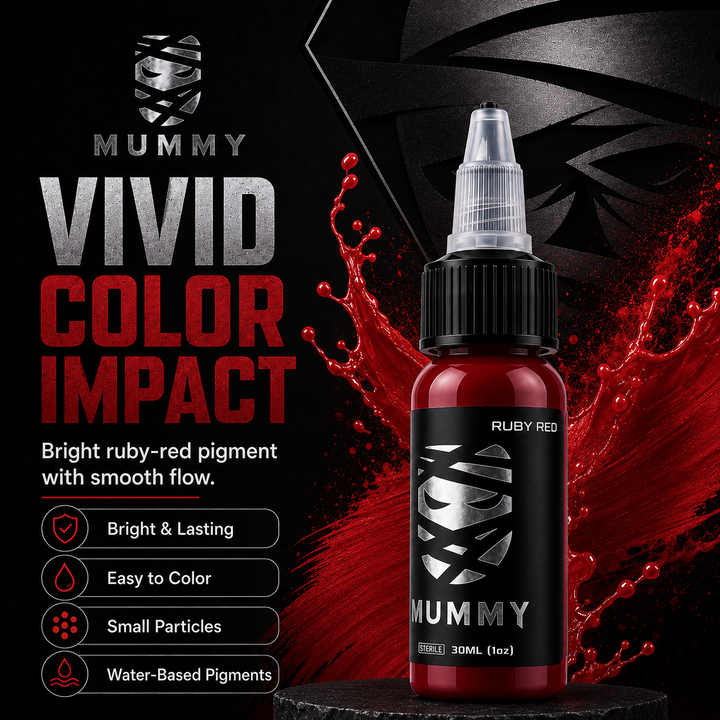 Translation missing: en.Mummy Tattoo Ink, 1oz Professional Pigment for Body Art(Ruby Red)