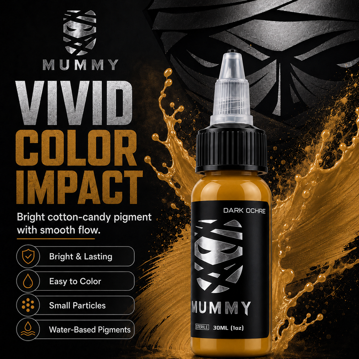 Translation missing: es.Mummy Tattoo Ink, 1oz Professional Pigment for Body Art(Dark Ochre)