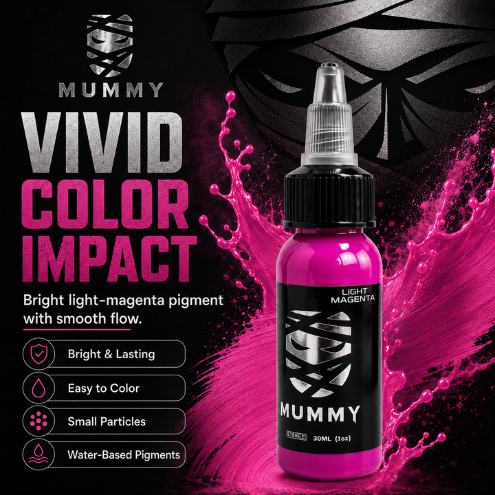Translation missing: es.Mummy Tattoo Ink, 1oz Professional Pigment for Body Art(Light Magenta)