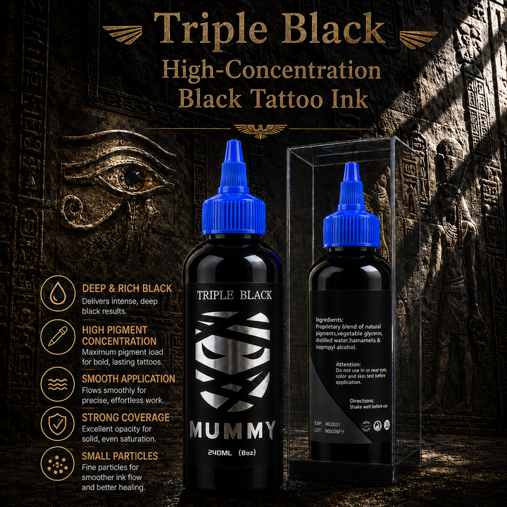 Translation missing: es.Mummy Tattoo Ink, 1oz Professional Pigment for Body Art(Triple Black)