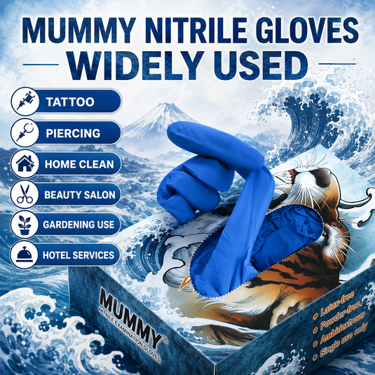 Translation missing: en.mummy Blue Textured Nitrile Gloves 4 Mil