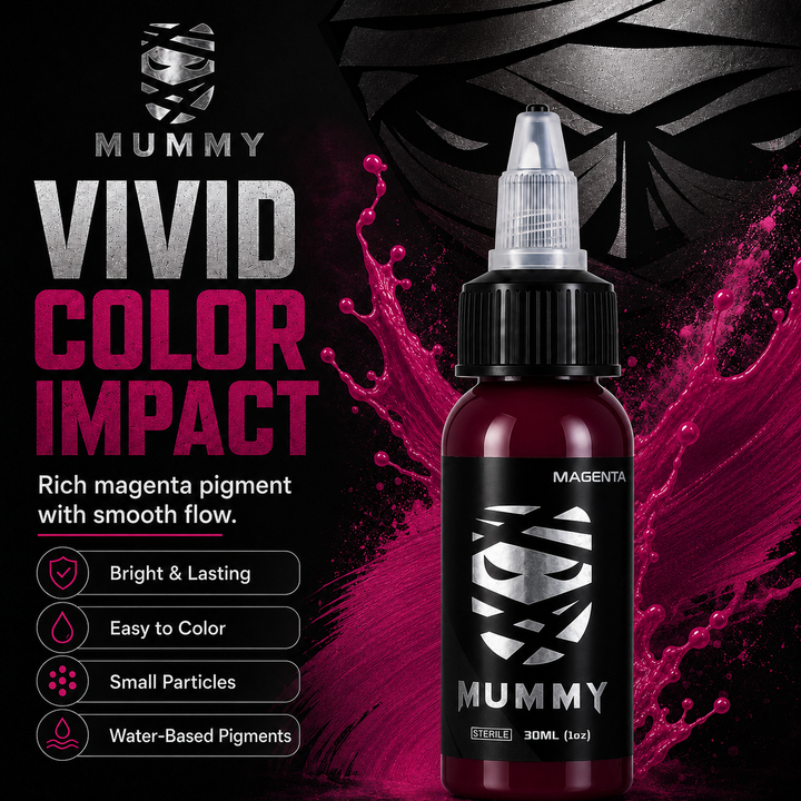 Translation missing: es.Mummy Tattoo Ink, 1oz Professional Pigment for Body Art(Magenta)