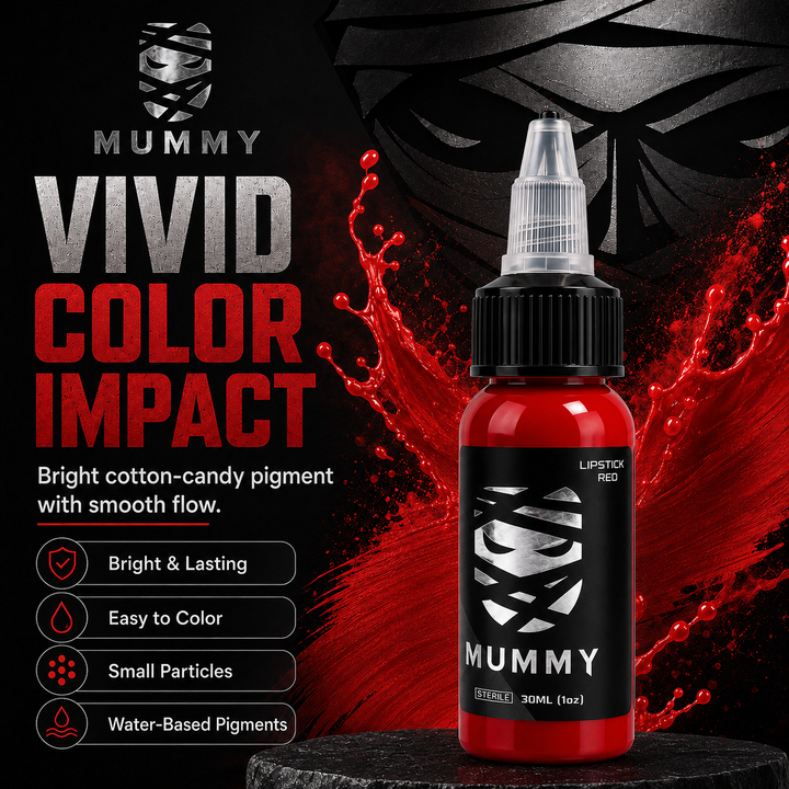 Translation missing: en.Mummy Tattoo Ink, 1oz Professional Pigment for Body Art(Lipstick Red)