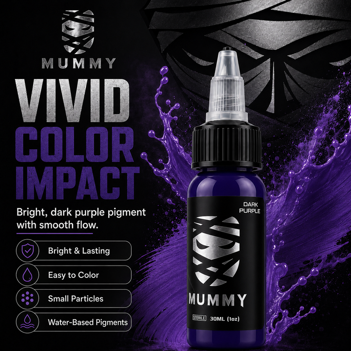 Translation missing: en.Mummy Tattoo Ink, 1oz Professional Pigment for Body Art(Dark Purple)