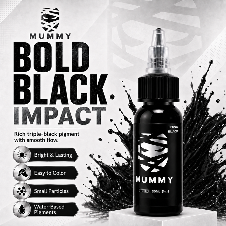 Translation missing: es.Mummy Tattoo Ink, 1oz Professional Pigment for Body Art(Turquoise(Lining Black)