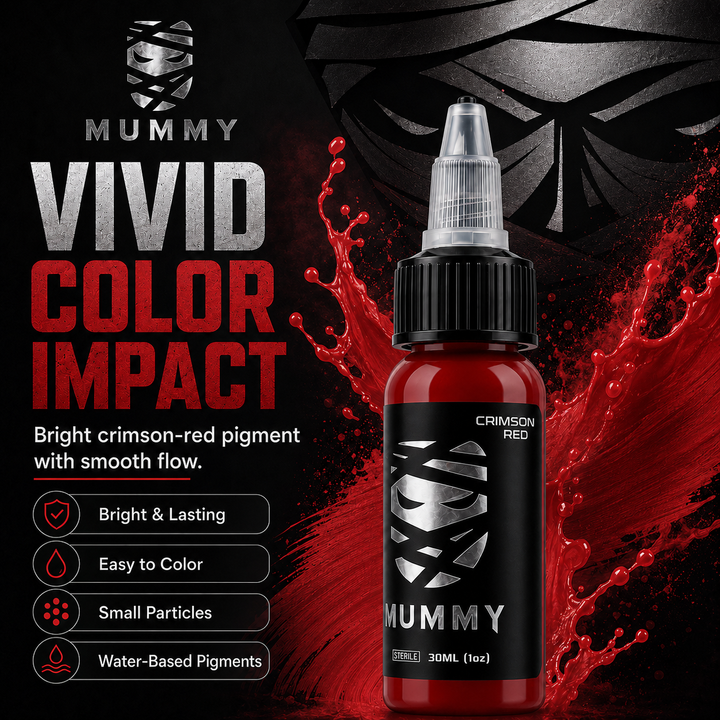 Translation missing: en.Mummy Tattoo Ink, 1oz Professional Pigment for Body Art(Crimson Red)