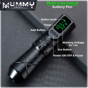Mummy Anubis Wireless Tattoo pen Machine with adjustable Stroke length 2.2mm-4.2mm