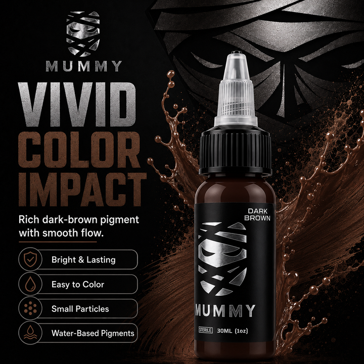 Translation missing: es.Mummy Tattoo Ink, 1oz Professional Pigment for Body Art(Dark Brown)
