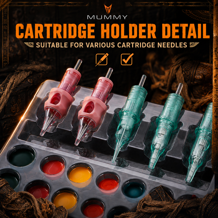 Translation missing: en.Mummy 20pcs Disposable Tattoo Cartridges Tray Tattoo Ink Cup Holder For Cleaning