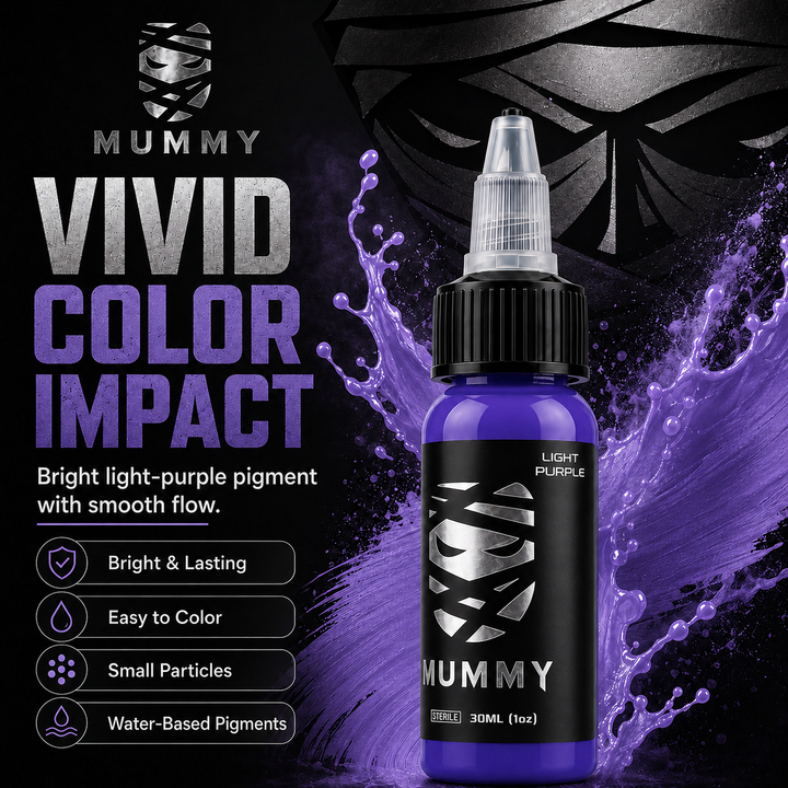 Translation missing: fr.Mummy Tattoo Ink, 1oz Professional Pigment for Body Art(Light Purple)