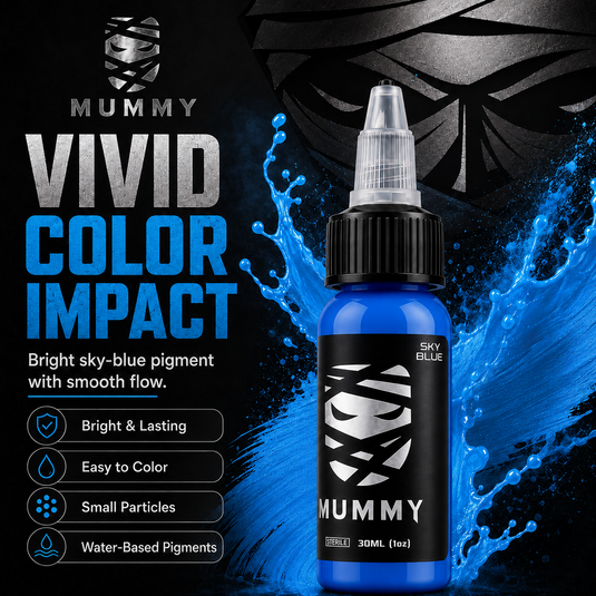 Translation missing: en.Mummy Tattoo Ink, 1oz Professional Pigment for Body Art(True Blue)