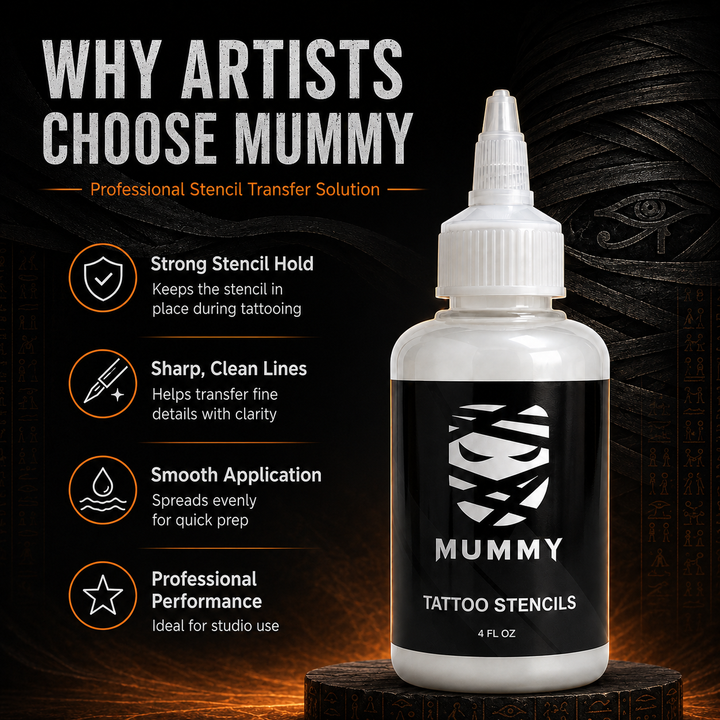 Translation missing: en.Mummy Tattoo Transfer Gel Stencil Solution Fast Clear Long Lasting 4oz
