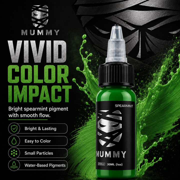 Translation missing: es.Mummy Tattoo Ink, 1oz Professional Pigment for Body Art(Spearmint)