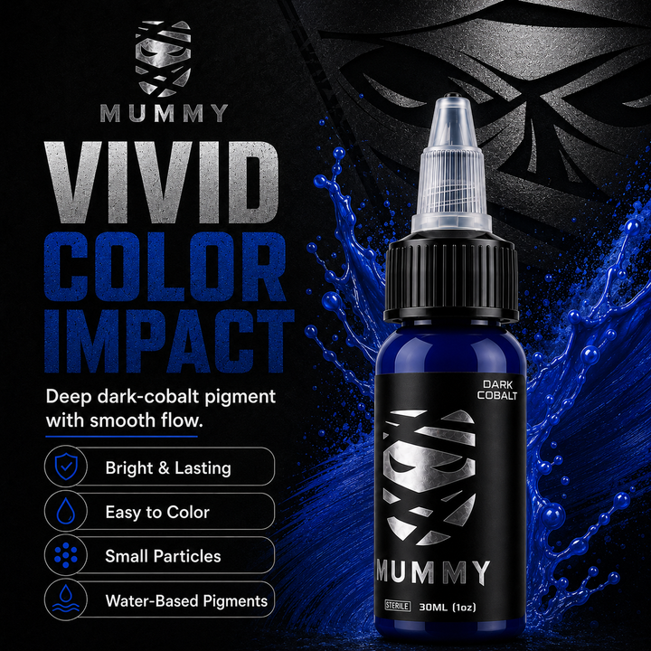Translation missing: es.Mummy Tattoo Ink, 1oz Professional Pigment for Body Art(Dark Cobalt)