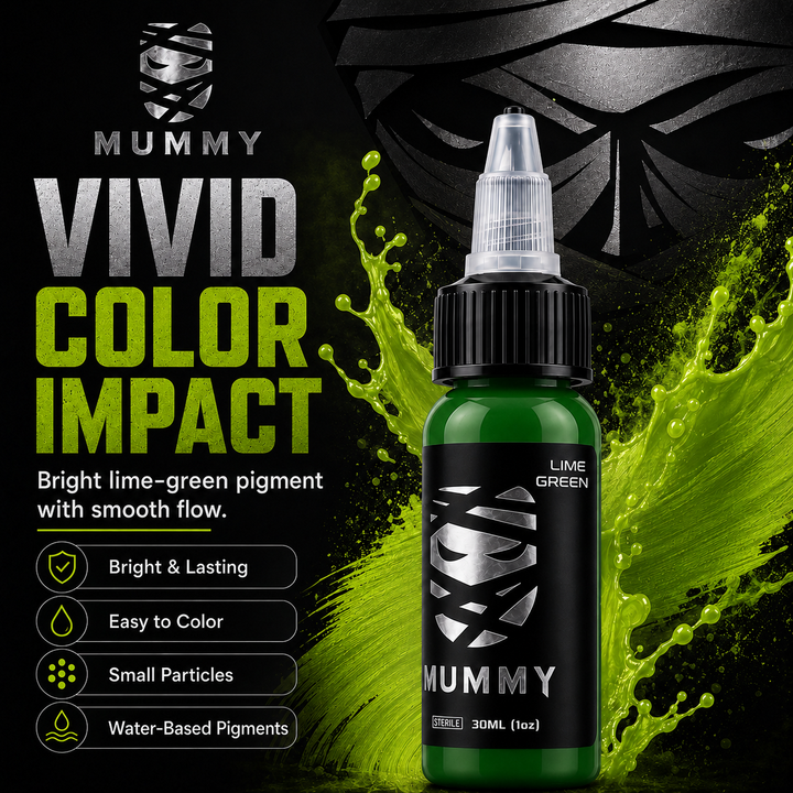 Translation missing: es.Mummy Tattoo Ink, 1oz Professional Pigment for Body Art(Lime Green)