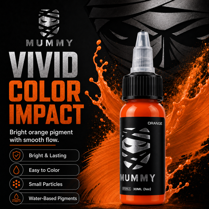Translation missing: en.Mummy Tattoo Ink, 1oz Professional Pigment for Body Art(Orange)