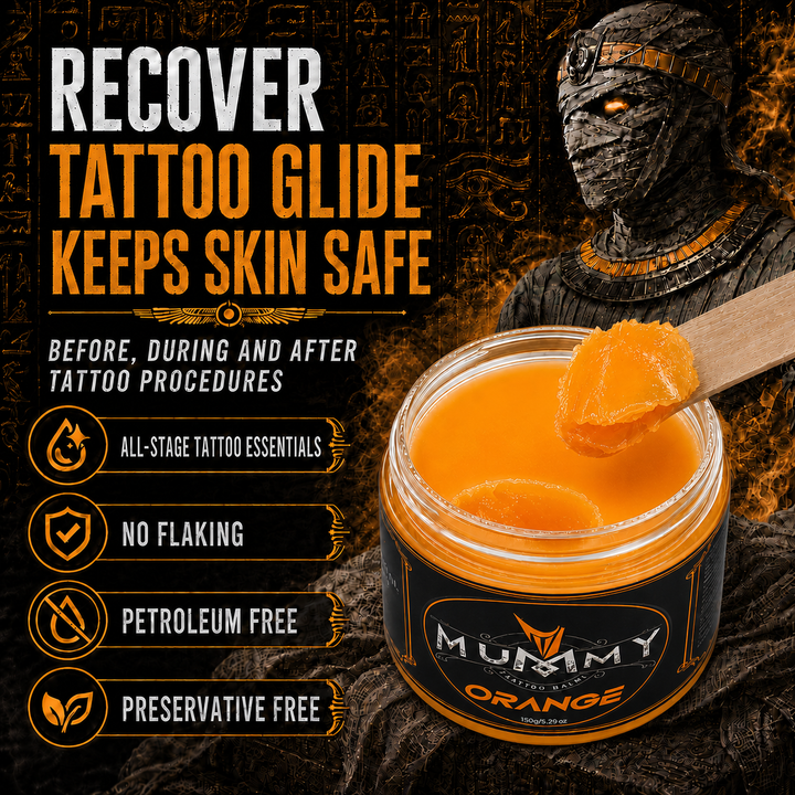 Translation missing: en.Mummy Tattoo Glide Aftercare Cream for Before During After Tattoo Process (orange)