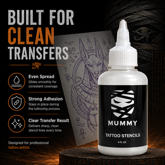 Translation missing: en.Mummy Tattoo Transfer Gel Stencil Solution Fast Clear Long Lasting 4oz