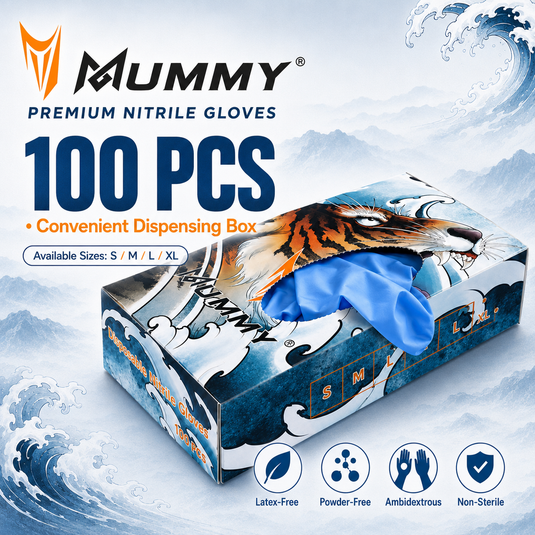Translation missing: en.mummy Blue Textured Nitrile Gloves 4 Mil