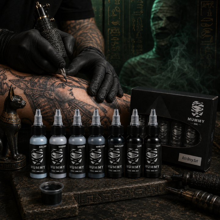 Translation missing: es.Mummy Tattoo Ink Ash Grey Set 6PCS (30ML)