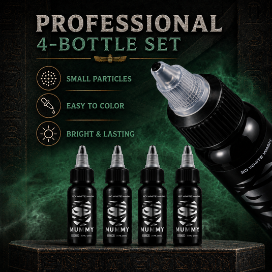 Translation missing: en.Mummy WhiteWash Tattoo Ink  Set 4PCS (30ML)-MK6001