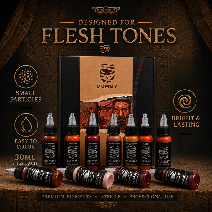 Translation missing: es.Mummy Flesh Tone Tattoo Ink Set 10 Colors(30ML)-MK1009
