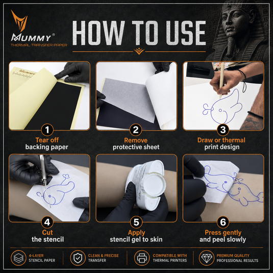 Translation missing: en.Mummy Tattoo Transfer Paper A4, 100 Sheets Thermal Copier 4-Layer