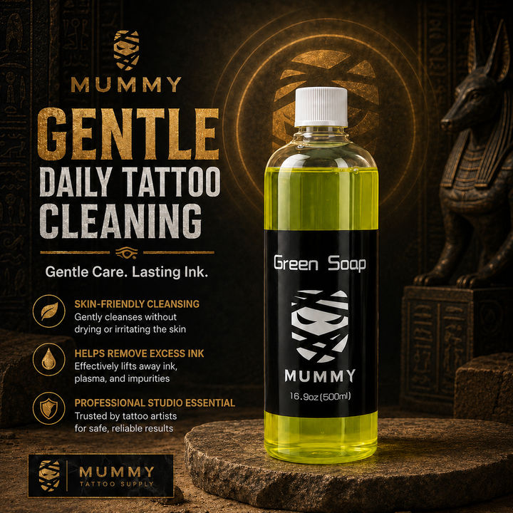 Translation missing: es.Mummy Tattoo Green Soap Concentrate 16.9oz for Skin Prep &amp; Cleaning