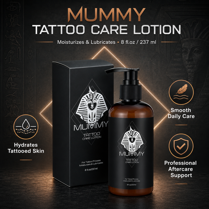 Translation missing: es.Mummy Tattoo Care Lotion 8oz, Vegan Tattoo Moisturizer for Color Care