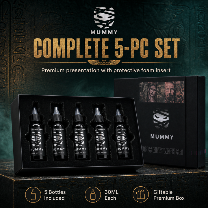 Translation missing: en.Mummy Tattoo Ink Gray Wash Set 30ML/1oz(5 PCS）