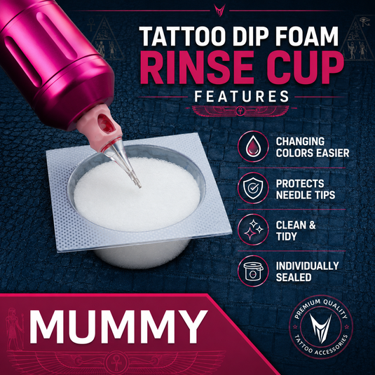 Translation missing: es.Mummy 24Pcs Dip Foam Rinse Cups for Tattoo Ink Color Switching
