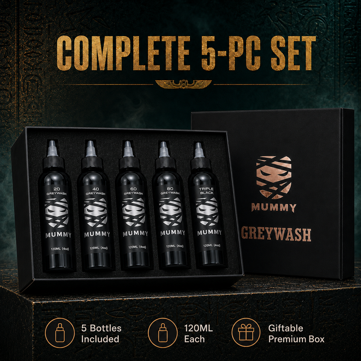 Translation missing: en.Mummy USA Custom Tattoo Gray Wash Ink Set 120ML/4oz(5PCS)