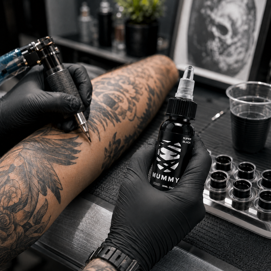 Translation missing: en.Mummy Tattoo Ink, 1oz Professional Pigment for Body Art(Turquoise(super Black)