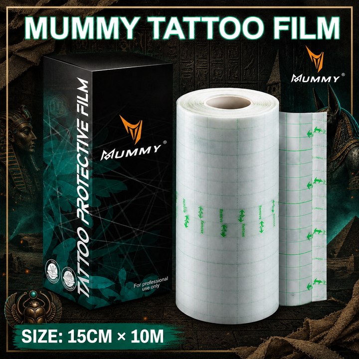 Translation missing: es.MUMMY Tattoo Protective Film Roll PU Second Skin Aftercare Waterproof Breathable Healing Bandage for Fresh Tattoos