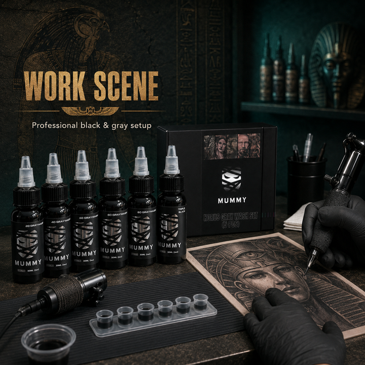 Translation missing: en.Mummy Tattoo Ink Gray Wash Set 30ML/1oz(5 PCS）
