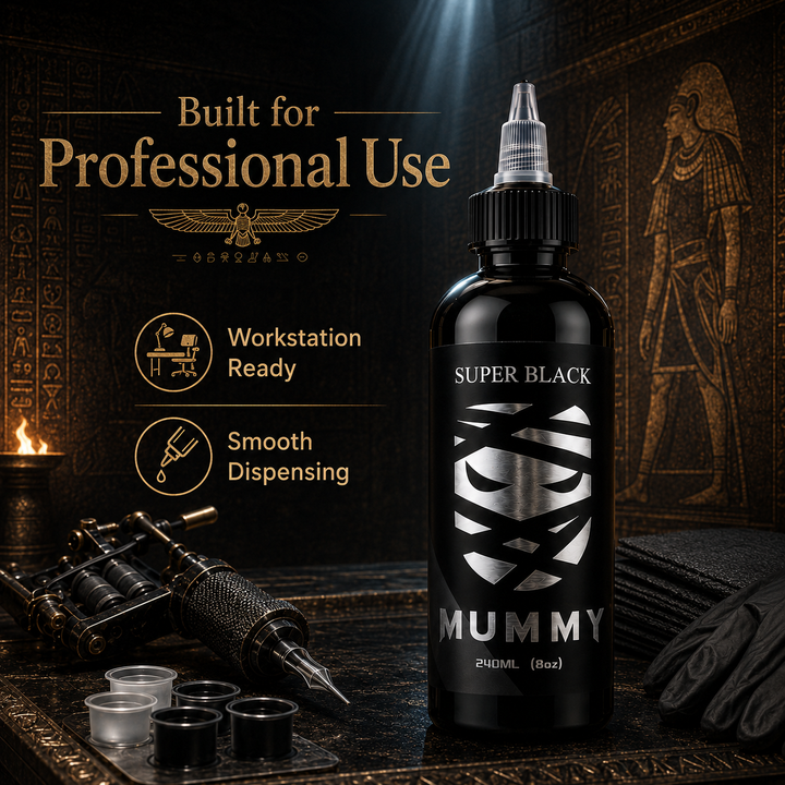 Translation missing: es.Mummy Tattoo Ink, 8oz Professional Pigment for Body Art(super Black)