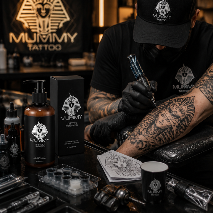 Translation missing: de.Mummy Tattoo Care Lotion 8oz, Vegan Tattoo Moisturizer for Color Care