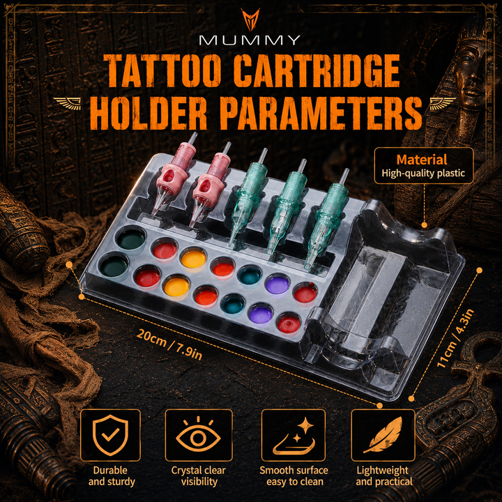 Translation missing: en.Mummy 20pcs Disposable Tattoo Cartridges Tray Tattoo Ink Cup Holder For Cleaning