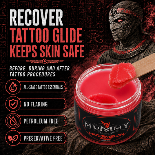 Translation missing: es.Mummy Tattoo Glide Aftercare Cream for Before During After Tattoo Process (Watermelon Red)