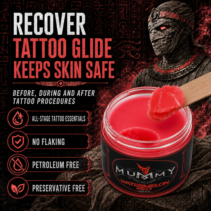 Translation missing: en.Mummy Tattoo Glide Aftercare Cream for Before During After Tattoo Process (Watermelon Red)