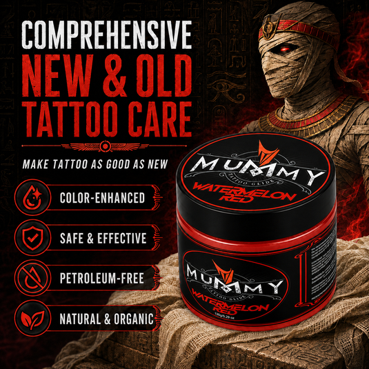 Translation missing: es.Mummy Tattoo Glide Aftercare Cream for Before During After Tattoo Process (Watermelon Red)