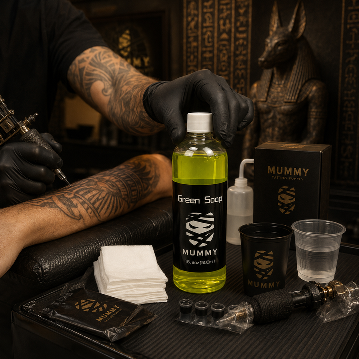 Translation missing: es.Mummy Tattoo Green Soap Concentrate 16.9oz for Skin Prep &amp; Cleaning