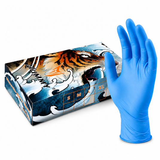 Translation missing: en.mummy Blue Textured Nitrile Gloves 4 Mil