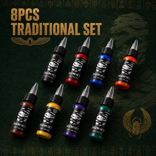 Translation missing: es.Mummy Tattoo Ink 8 Colors Traditional Set