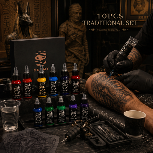 Translation missing: es.Mummy 10PCS Traditional Tattoo Color Ink Set(30ML)-MK1006