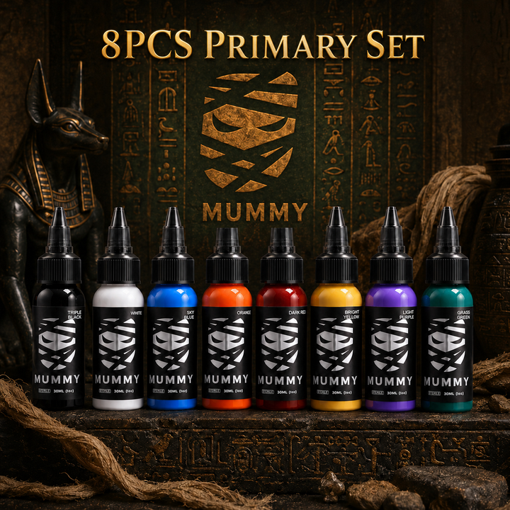 Translation missing: es.Mummy Tattoo Ink 8 Colors Primary Set
